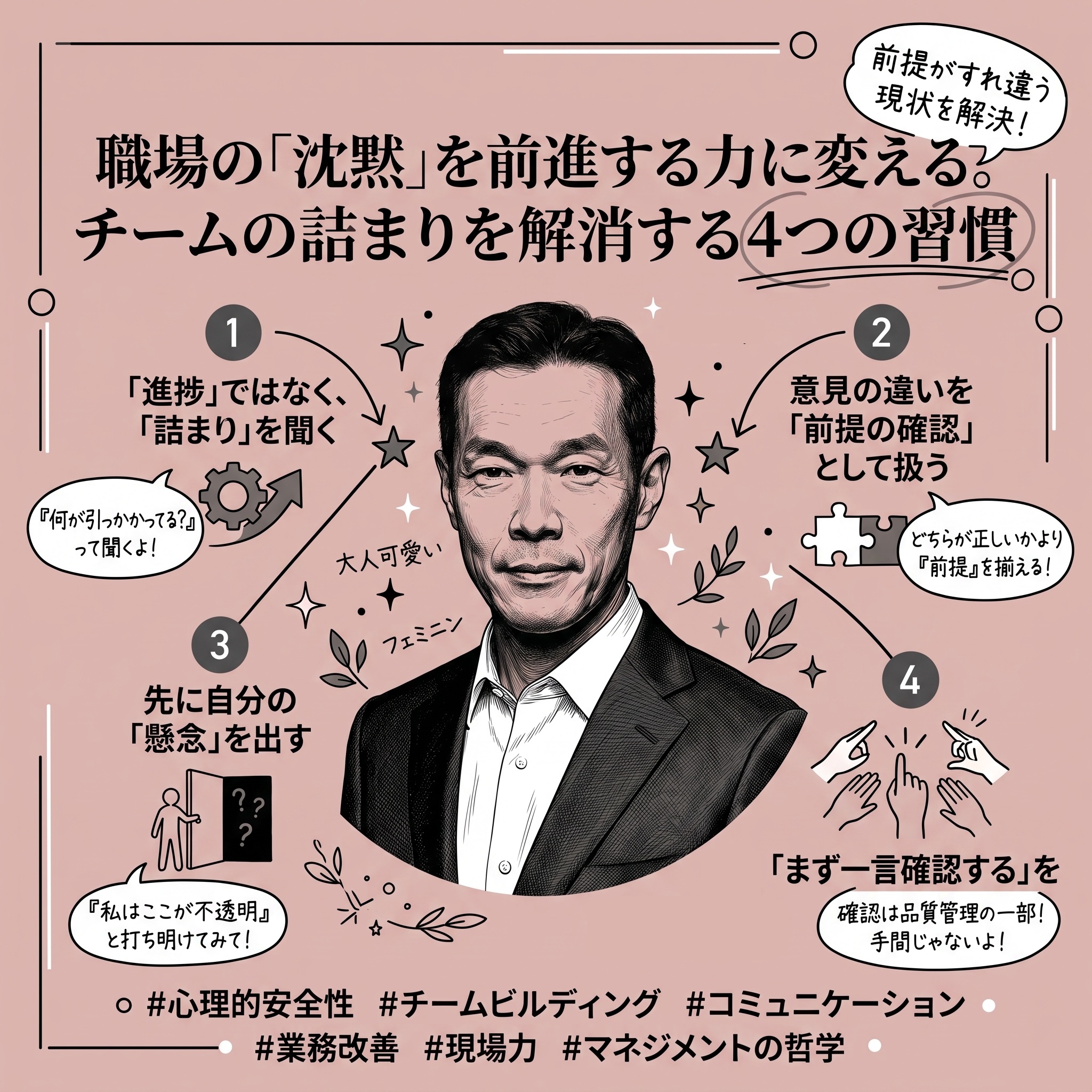 察する空気から、話せる安心へ。自発的な熱量を引き出すスマートな職場づくり。